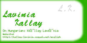 lavinia kallay business card